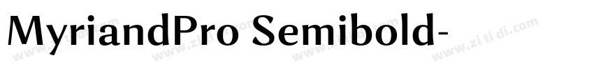 MyriandPro Semibold字体转换